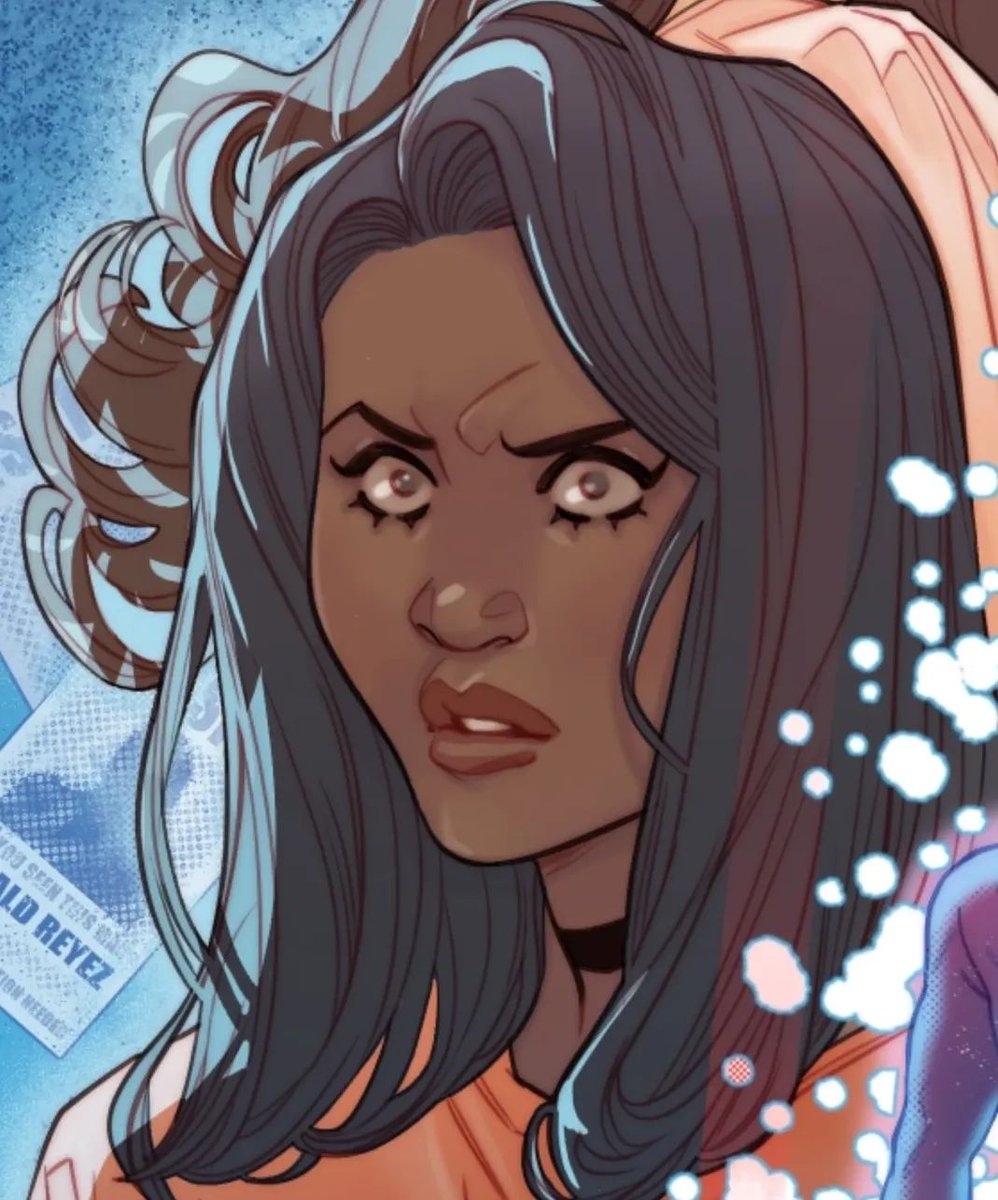 I love drawing faces, not always readable on social media, here a zoom-in a cover, a face with a few hints of volume and skin texture, here from Jill and the Box for Oni.

#illustration #bookcover #comics #digitalart #yalit #youngadultbook #thriller #margueritesauvage