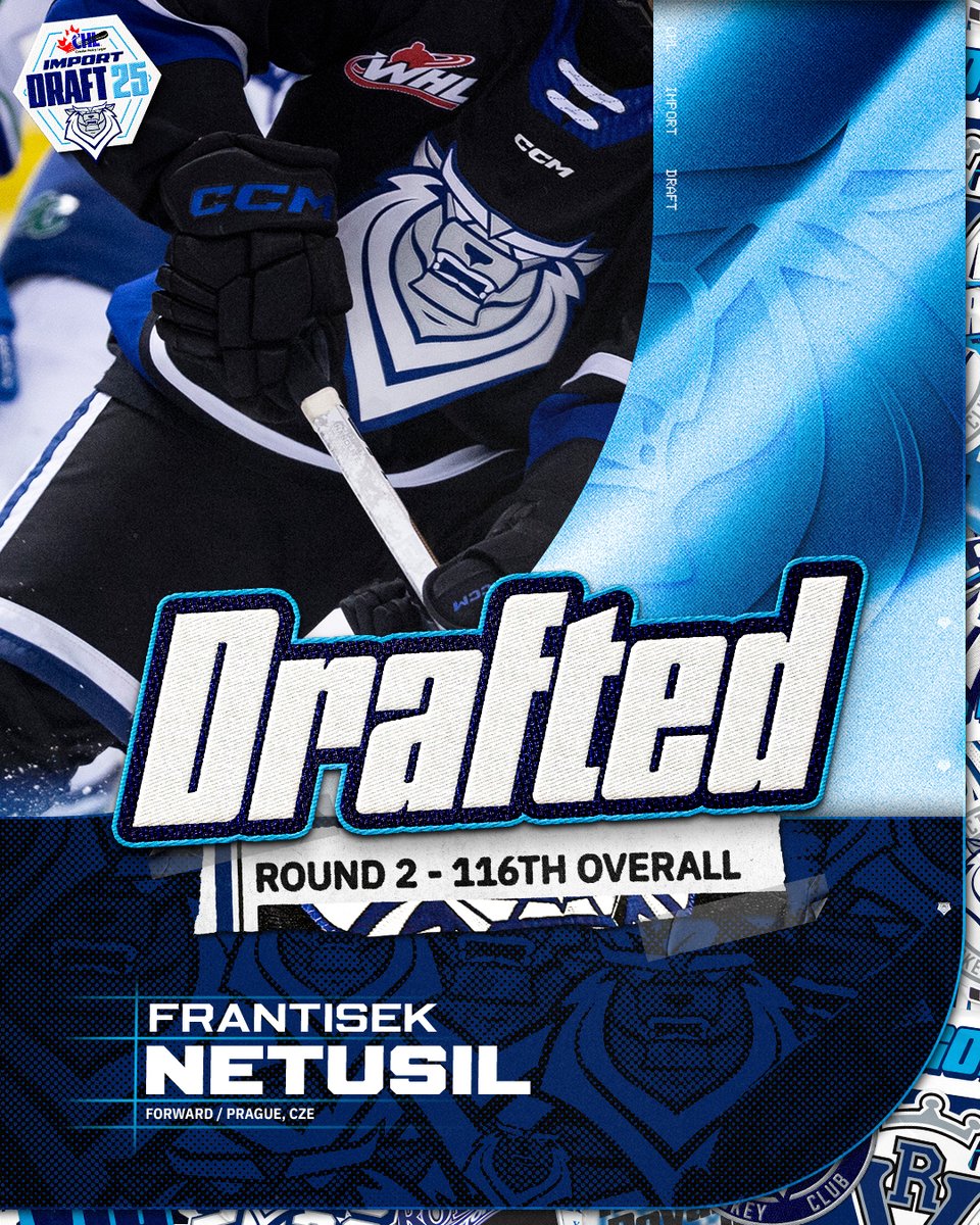 With the 116th overall selection in the 2025 CHL Import Draft, the Victoria Royals have selected Frantisek Netusil from the Minnesota Wilderness.

Welcome to Victoria, Frantisek!