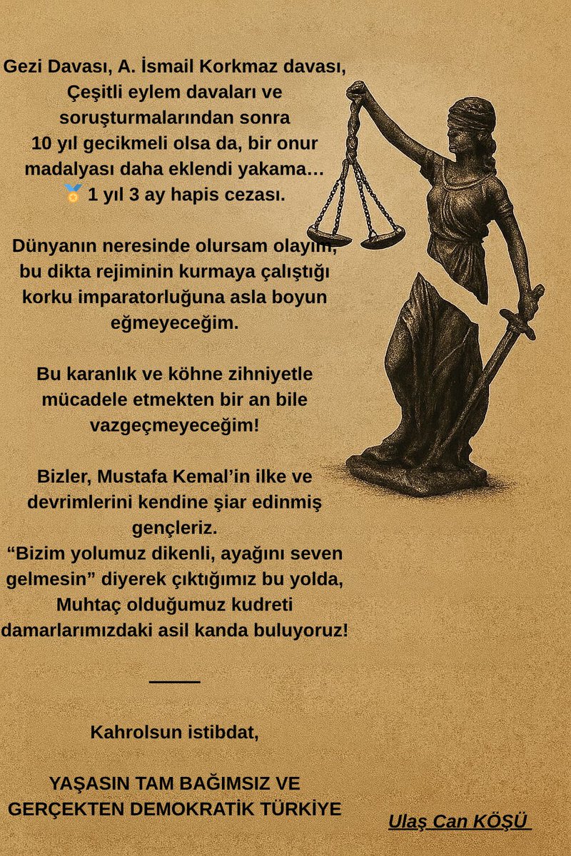 ulascanresmi's tweet photo. Kahrolsun İstibdat,
YAŞASIN TAM BAĞIMSIZ VE GERÇEKTEN DEMOKRATİK TÜRKİYE https://t.co/UqL22aIAWZ
