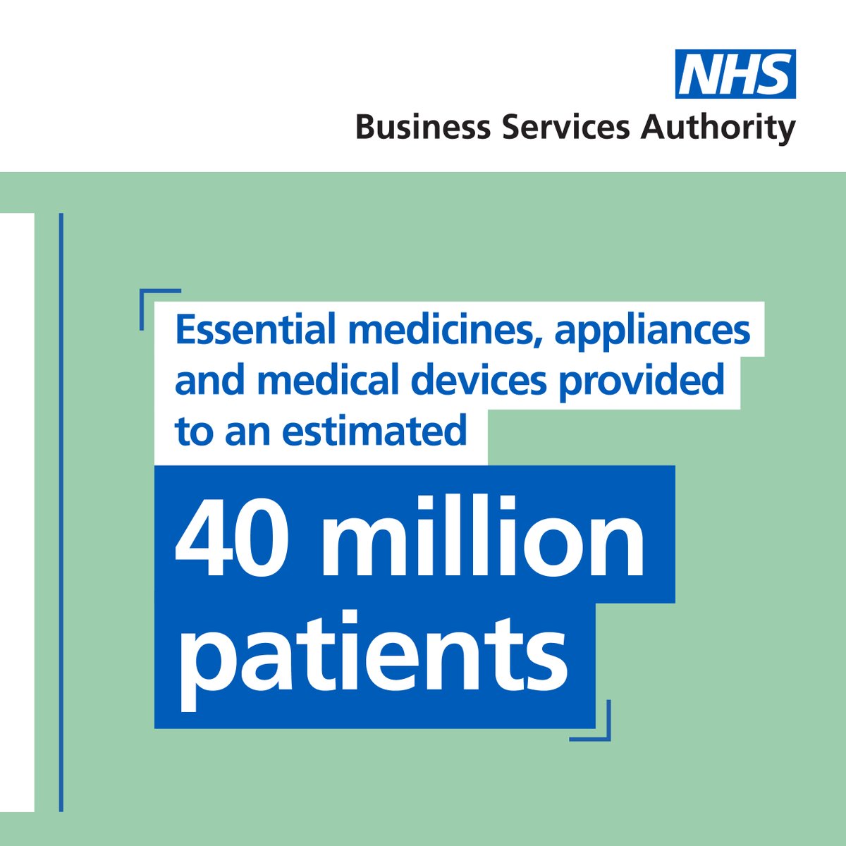We’re proud to support the NHS in helping people live longer, healthier lives💙 

Last year, we reimbursed dispensing contractors for providing essential medication to an estimated 40 million patients across England. 

Learn more: nhsbsa.nhs.uk/nhs-prescripti…