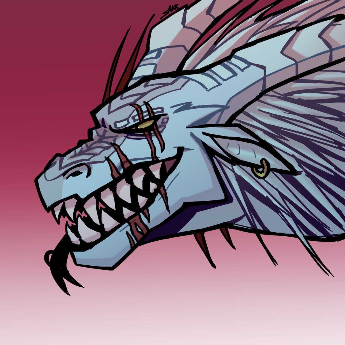 Sakuzzu337's tweet image. attack on @cyclone_art 
#wingsoffire #dragon #art #artfight #wof