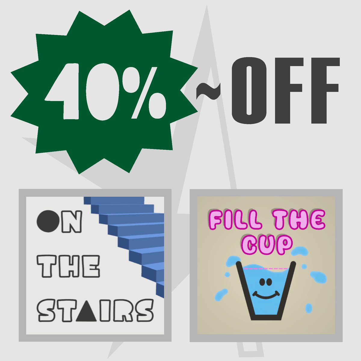 40% OFF now on Fill The Cup &amp; On The Stairs 📢

aristostudio.eu/fill-the-cup 🏷️
aristostudio.eu/onthestairs 🏷️

Don’t miss it! 💚

#PS5 #PS4 #DiscountDeal #PlayStationTrophy