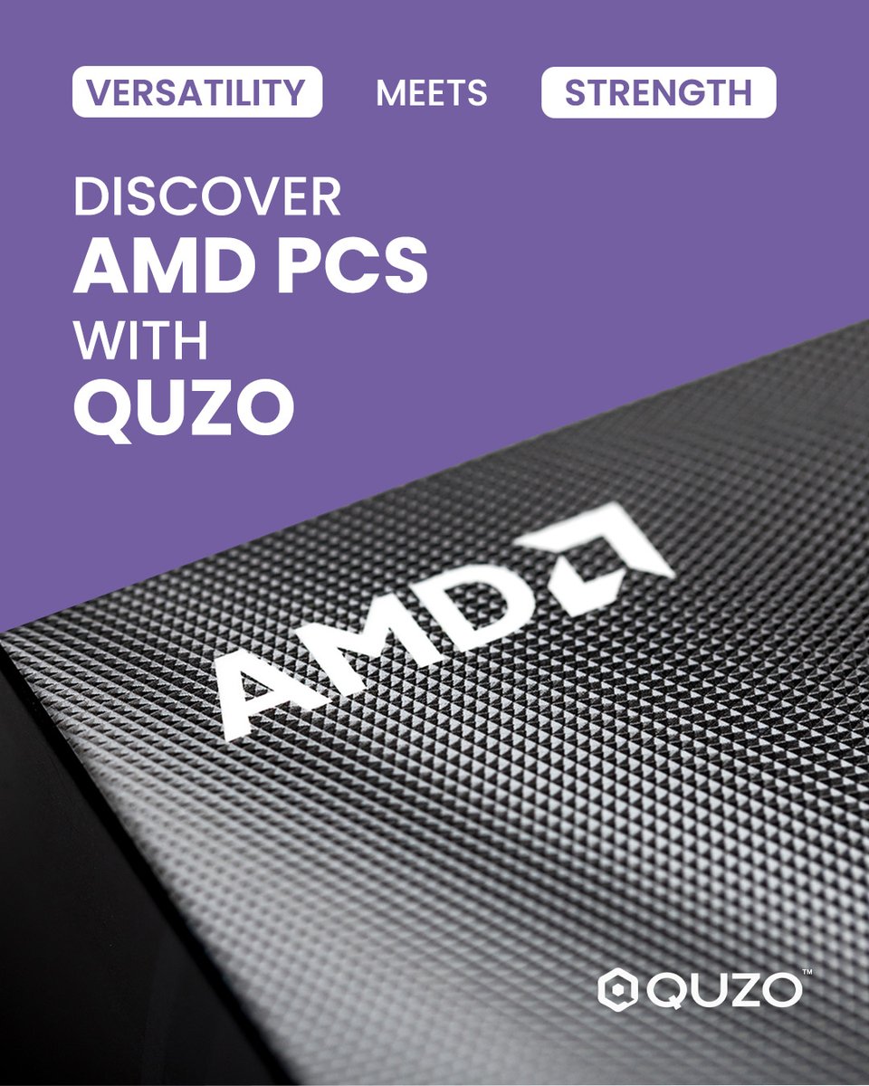 Quzonet's tweet photo. From space-saving mini PCs to powerful desktops, Quzo has an AMD PC to match your needs.

With the latest AMD processors and advanced graphics, enjoy fast performance, smooth multitasking, and stunning visuals for work or play.

Explore now: https://t.co/YxlPG6CqHf https://t.co/whL4xQ7E28