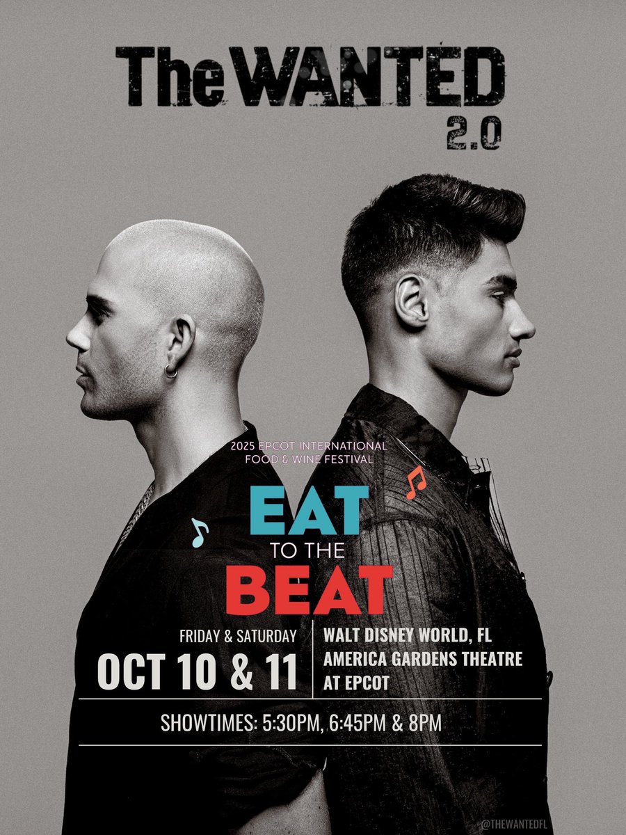 TheWantedFL's tweet photo. THE WANTED 2.0 IS COMING TO DISNEY WORLD!!! https://t.co/0xGMnGAPPD