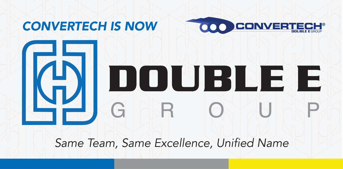 DoubleECompany's tweet photo. Double E Group has announced that @Convertechinc, one of its subsidiaries and a trusted provider of core chucks &amp; shaft solutions for the converting industry, will now operate solely under the Double E Group brand.
Learn more: https://t.co/ZqwIspCL7C
#DoubleEGroup #Convertech https://t.co/Ep4oBwHkRk