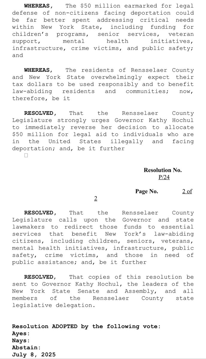 Rensselaer County Legislature Majority tweet media