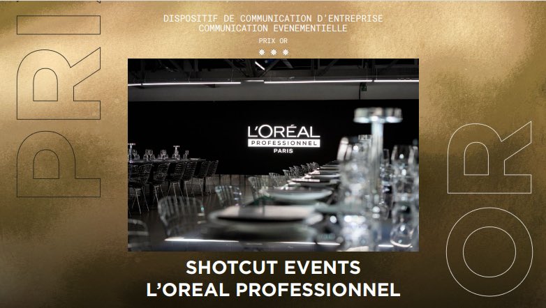 Strategies's tweet photo. GP Stratégies de la Beauté 2025 : Dispositif de Communication d’entreprise – Communication évènementielle : un OR pour #Loréalprofessionnel et les agences #ShortCutEvents et #PUNCH pour la réalisation « Utop[ia] ». Bravo à eux !
#gpstrat #beauté https://t.co/4cizSTjJMO
