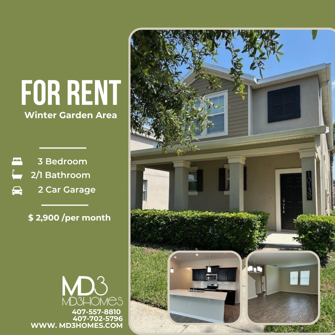 MD3Homes's tweet photo. 🏡 House for Rent in Winter Garden, FL Your new home is waiting in one of Central Florida’s most charming neighborhoods!
DM us.

🏡 Casa en Renta en Winter Garden, FL ¡Tu nuevo hogar te espera en uno de los vecindarios más encantadores de Florida!

DM us. https://t.co/cJavB7oqqV