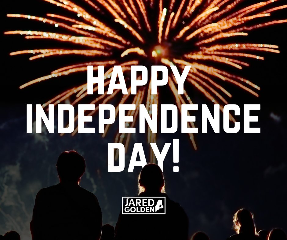 RepGolden's tweet image. Happy Independence Day, Maine!
I hope your day is full of time well spent with loved ones celebrating what makes our country great. Enjoy the day!