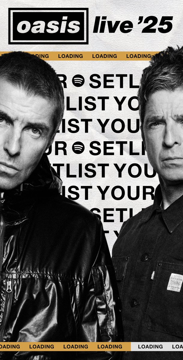 OasisMania's tweet photo. With the highly anticipated Oasis tour on the horizon Spotify has released a new, bespoke setlist experience, designed to celebrate the moment and reward top fans for their loyalty with a shareable, interactive moment. 

The Spotify-exclusive includes a setlist builder tool which creates a personalised selection of top Oasis tracks based on each individual’s listening habits, available as a convenient share card for fans to share their hype for the incoming tour dates. 

The experience will be available for millions of top Oasis listeners during the band’s UK and Ireland tour, providing a new way to share anticipation and excitement ahead of the shows.

#Oasis25