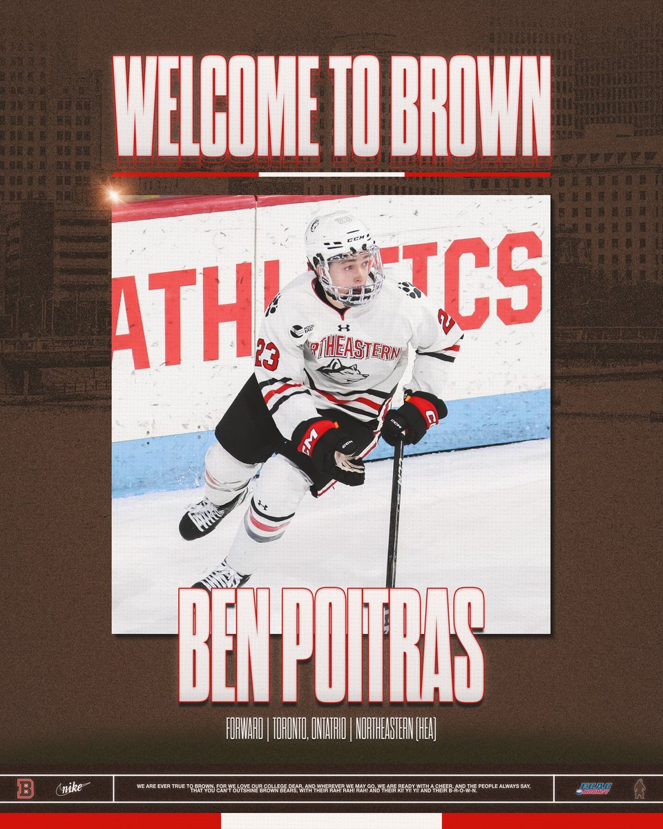 Ben Poitras becomes a Bear after a season at Northeastern!

#EverTrue