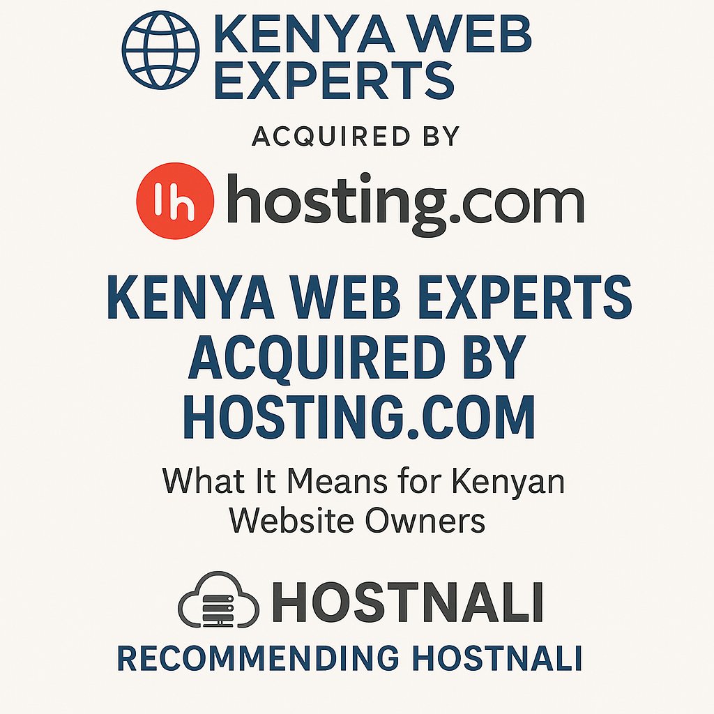 hostnali's tweet photo. Kenya Web Experts Acquired by Hosting(dot)com: What This Means for Kenyan Businesses and Website Owners. #webhosting #Kenya 

https://t.co/3VabkwEPlR https://t.co/zdEgrWSwpO