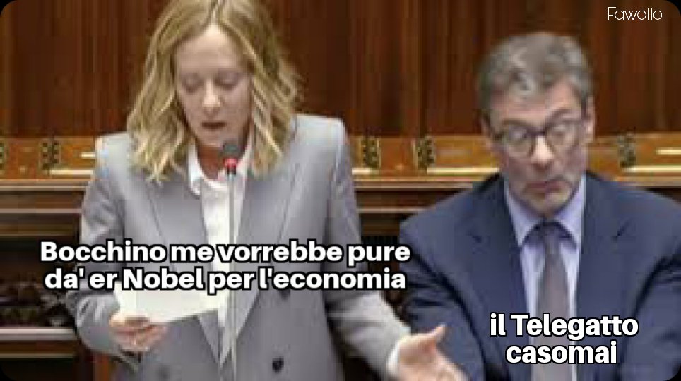fawollo13's tweet photo. Giorgetti non mi pare tanto d'accordo.
#Spreag #Nobel #Bocchino #Meloni https://t.co/wBmvZaWvi6