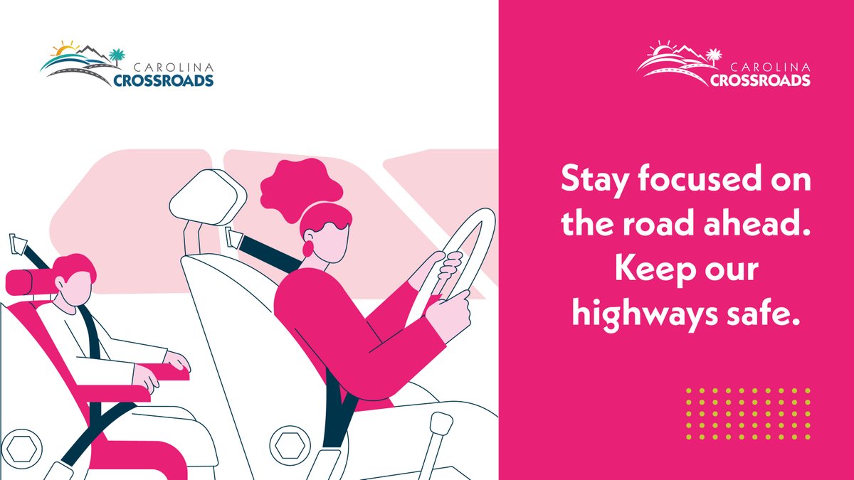 scdotCrossroads's tweet image. Roadway construction means changes in traffic flow, like lane adjustments and work zones.
Do your part in keeping our highways safe by staying focused on the road ahead and staying aware of new traffic patterns.