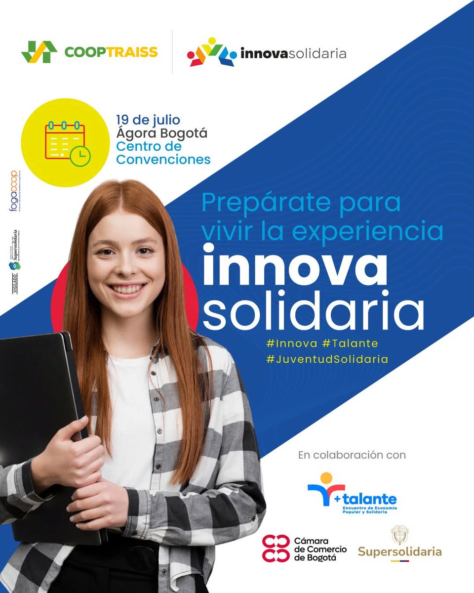 diariocoop's tweet photo. #Atención  #JuventudSolidaria ,
#Innova, #Talante #Cooptraiss, @Cooptraiss, @supersolidaria_, @Brynner @camaracomerbog, #InnovaSolida, @majonavarromz, https://t.co/DDV0bu3FEm