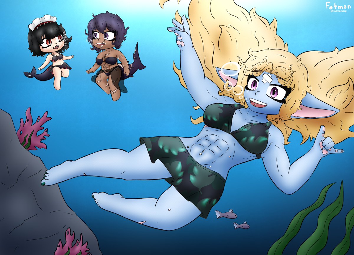 HeadBangerPoppy's tweet image. Helloooo ☺️
i am under di water🤙

#Poppy #Yordle #OC #EllenJoe #Summer 

🎨 : @FatmanArg