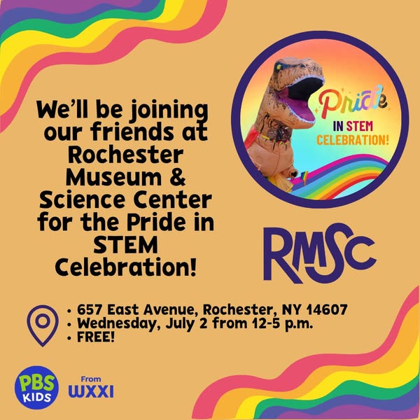 WXXI Kids <a href="/rocRMSC/">Rochester Museum & Science Center</a> July 2 12pm-5pm FREE!