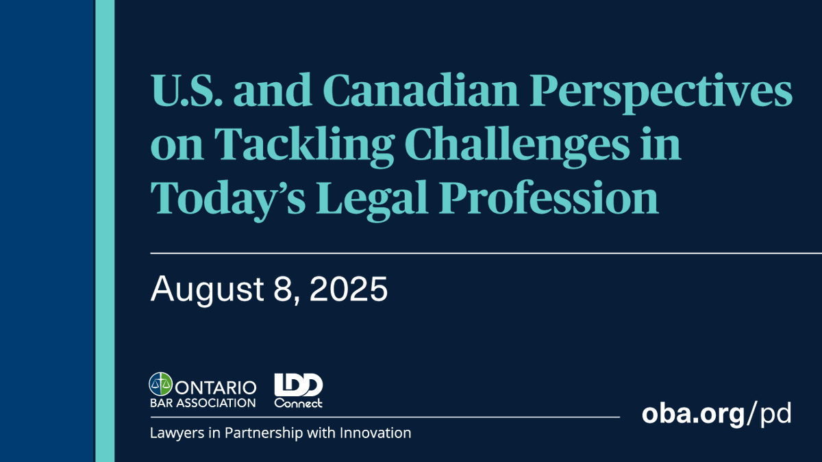 The OBA is partnering with the <a href="/BarPresidents/">NCBP</a> to bring you this comparative panel designed for bar and law firm leaders. Gain insights and inspiration from U.S. and Canadian leaders to help navigate through times of momentous change in 2025 and beyond.
cbapd.org/details_en.asp…