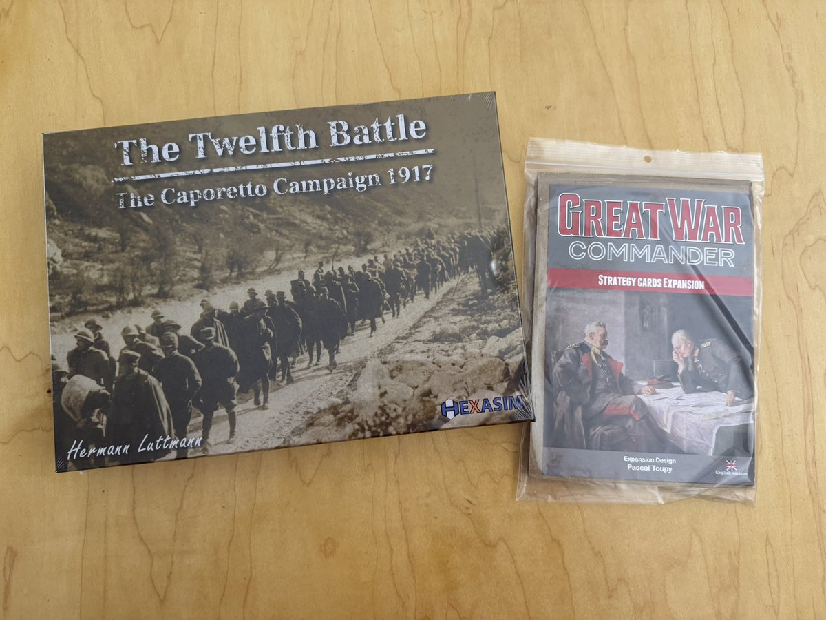 These showed up today! The Twelfth Battle and Great War Commander: Strategy Cards from Hexasim. These look great!