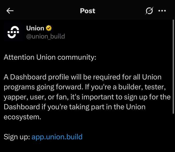lu_daChris's tweet photo. union community complains, @union_build team listens.

there was a time around late Q2 to early Q1, the TL got erupted and heated up on an argument.

argument was about: yappers should get more reward than testers. 
everyone gave their opinions on it, and it was going back and forth.
i'll take y'all through it briefly:

→ a girl tweeted that, yappers are the main guys, because they talk so much about the product. yappers gives project more visibilty on X.
so she concluded that yappers should get the bigger piece of the cake.

→ @Gen_Okwuchukwu2 then countered her, he asked how can you talk about a product you aren't testing?
he had a valid point here, because what are you talking about?

→ @73lV_ then came up with his opinion, see here:

→ so to crown it up, i feel the @union_build team really took @Gen_Okwuchukwu2 tweet into consideration.. here's what he tweeted:

@OxTochi bought the opinion and was in a strong agreement with it.

i on the other hand, said @KaitoAI doesn't work like that, because back then, you just make a random tweet or even FUD a project, algorithm picks it and then you get heavily rewarded more than those who tested the product.
story protocol was a big example.

0____________🦈_____________0

so right now, we have a tweet from the official union account telling everyone to sign up.

now you can't yap without a dashboard, you must know and test what you're yapping about.

right now, yappers just won't  be rewarded for yapping, you must have proof of work [testnet particpation]

if you're out there yapping without clicking testnet for XP and hoping to get rewarded when yappers are claiming, then you're a joker.
sign up now: https://t.co/zFAWhB5QUq

z k g m. 🦈