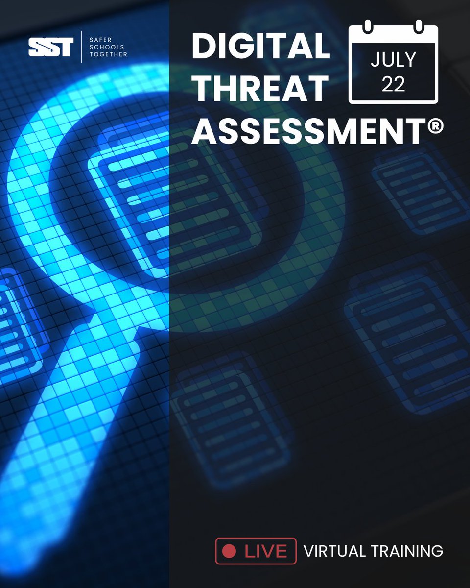 Looking to enrich your digital awareness to increase safety?

Learn to establish a Digital Behavioral Baseline, assess online threats, and gather relevant social media data with the Digital Threat Assessment LIVE Virtual Training. 

Register now: hubs.ly/Q03vm4HR0