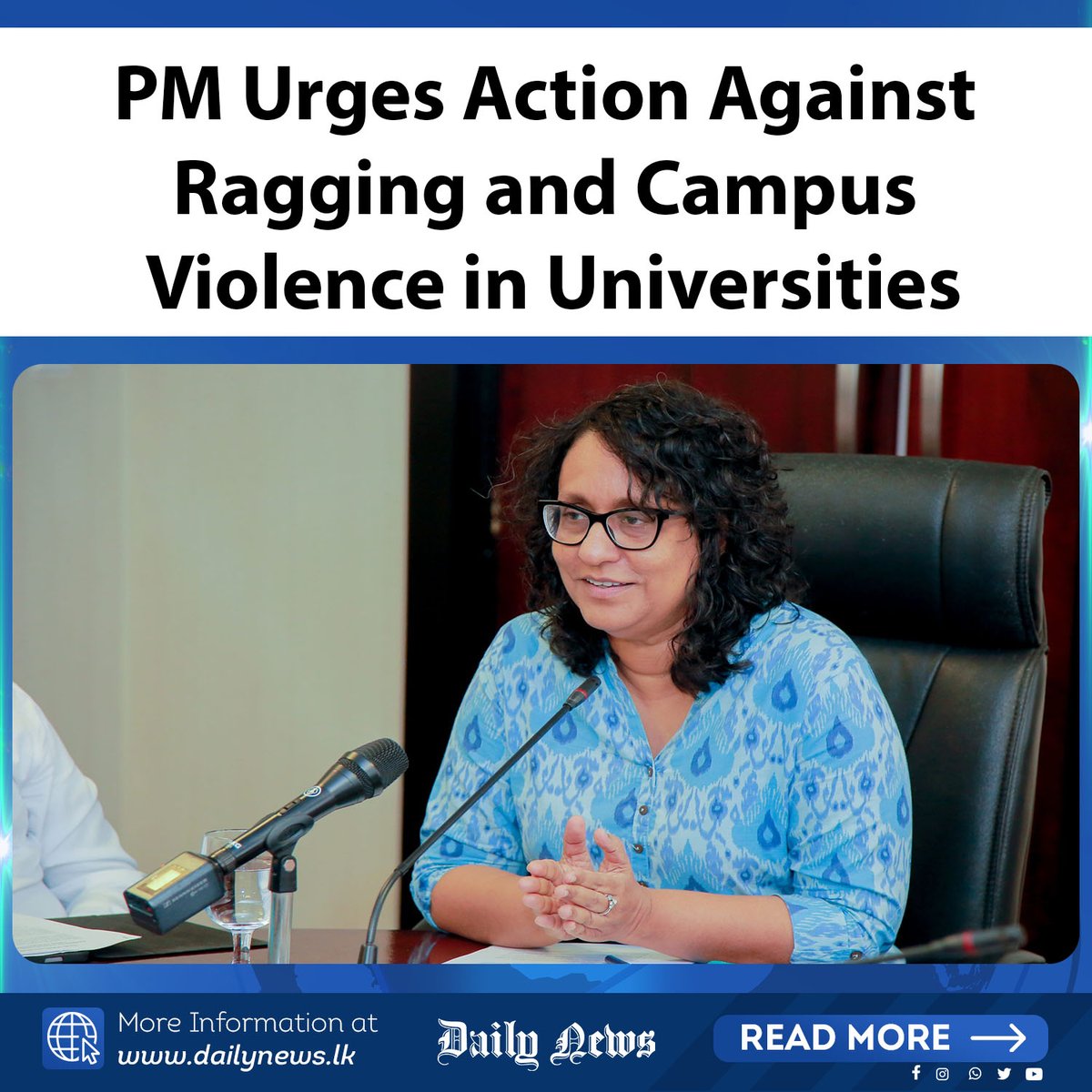DailyNews_lk's tweet image. PM Urges Action Against Ragging and Campus Violence in Universities

More Info &amp;gt;&amp;gt;&amp;gt; dailynews.lk/?p=808280

#lka #StopCampusViolence #HigherEdReform #SafeUniversities #HariniAmarasuriya #StudentRights #AntiBullying