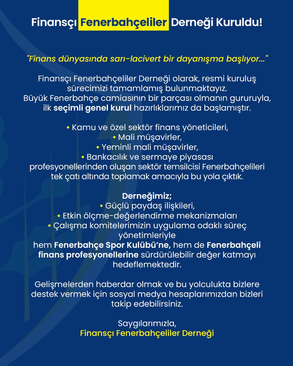 Finansçı Fenerbahçeliler Derneği (@ffbder1907) on Twitter photo Büyük Fenerbahçe camiasının bir parçası olmanın gururuyla..! 💛💙
✔️ instagram.com/finanscifenerb…
✔️ facebook.com/ffbder
✔️ linkedin.com/company/finans… Büyük Fenerbahçe camiasının bir parçası olmanın gururuyla..! 💛💙
✔️ instagram.com/finanscifenerb…
✔️ facebook.com/ffbder
✔️ linkedin.com/company/finans…