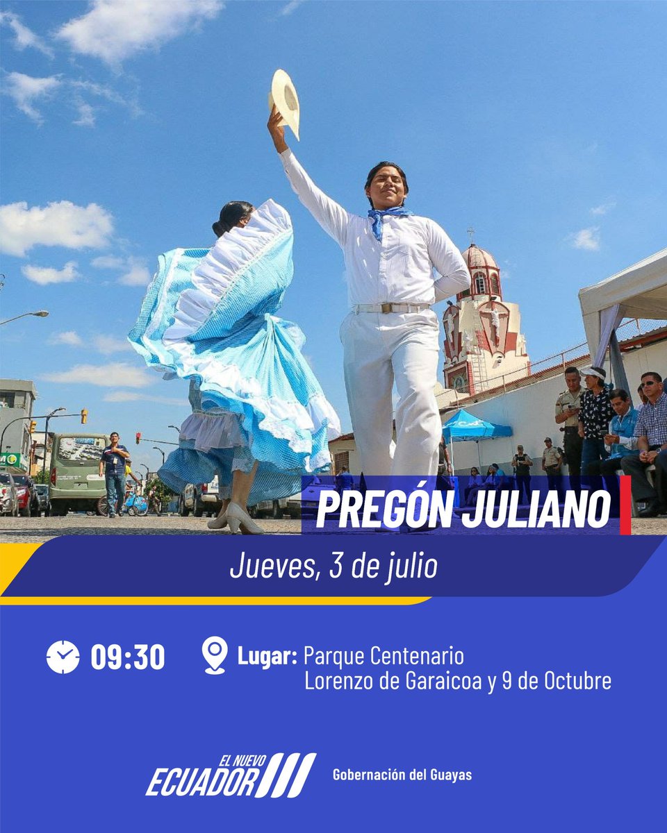 ¡Guayaquil celebra 490 años  de fundación con fuerza y alegría! 🎺 El Pregón Juliano ya enciende el Parque Centenario
#ElNuevoEcuador