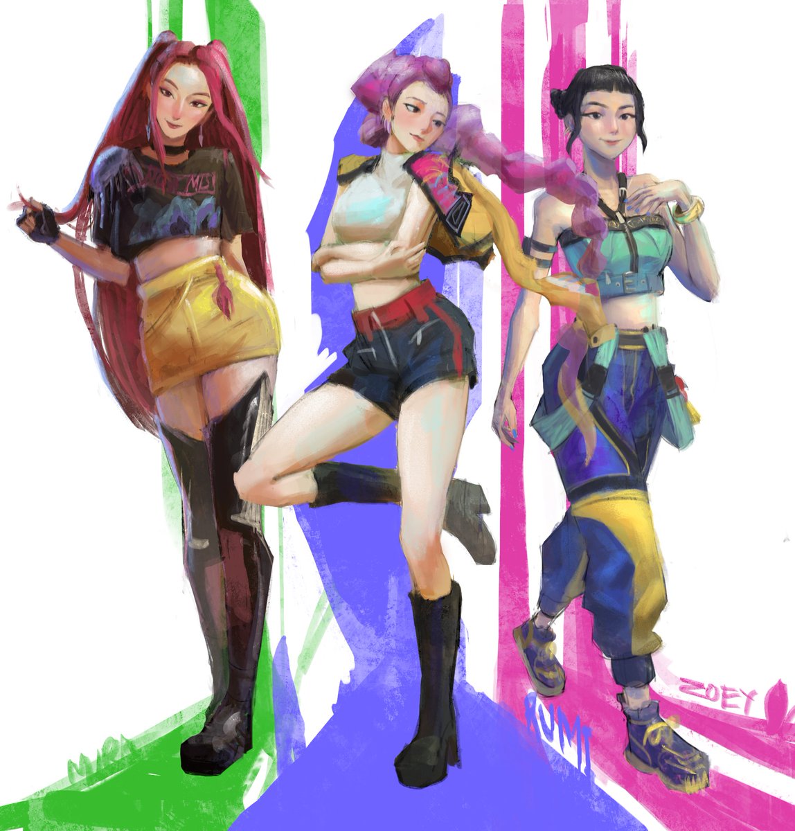 HUNTR/X  🫰

#digitalart #art #KPOPDEMONHUNTERS #kpopdemonhuntersfanart  #fanart #illustration