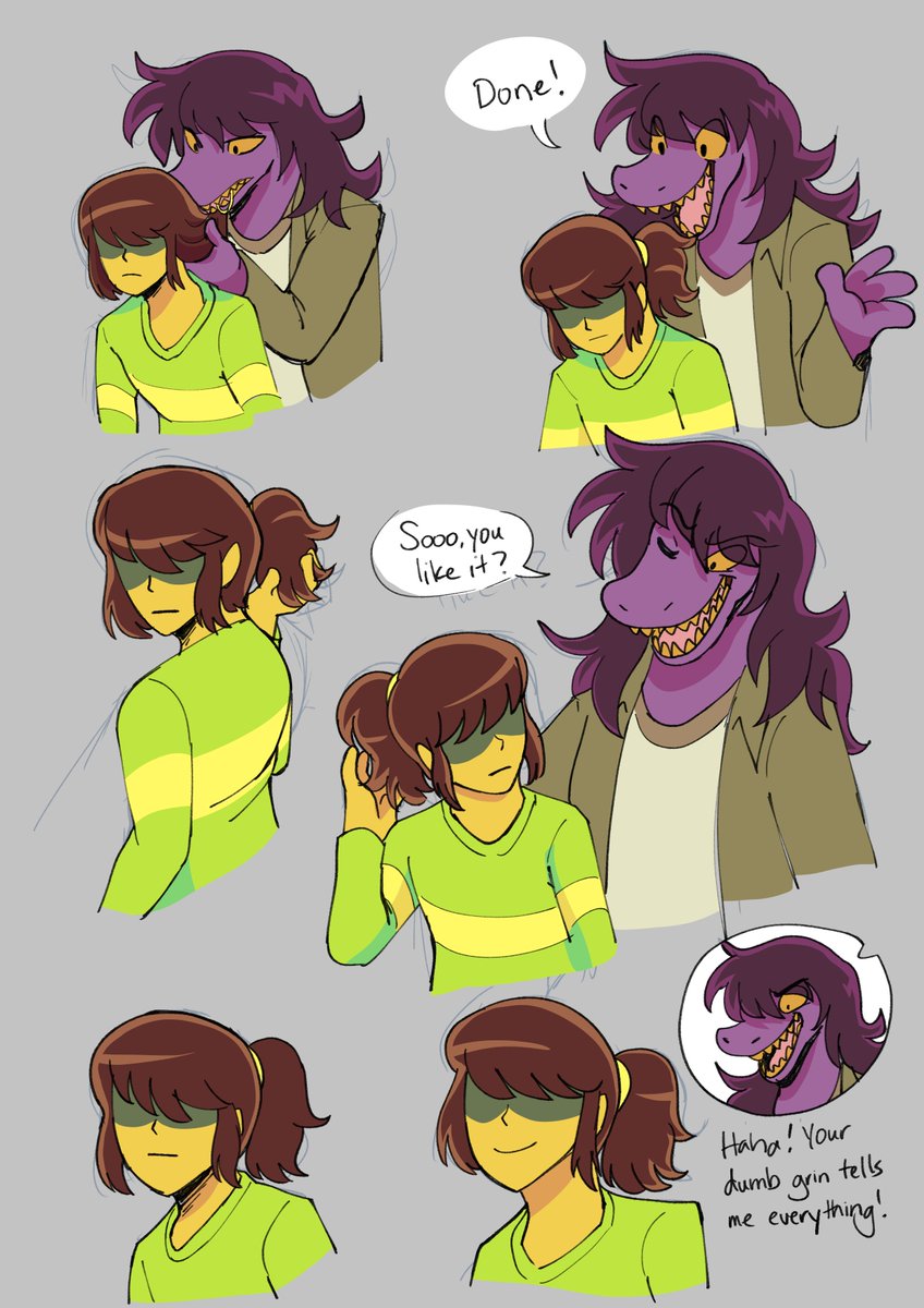 Susie wanted to see how they'd look with their hair up!