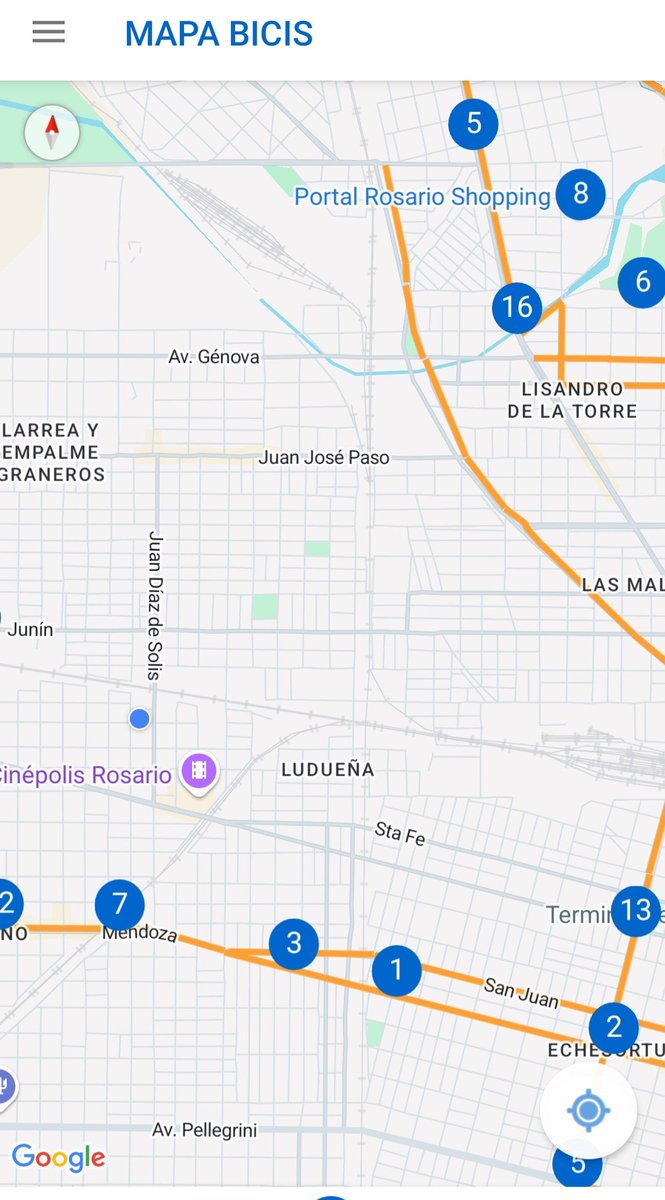 SebusKill's tweet photo. Todo ese "vacio" en el mapa rodeado de círculos azules es zona sin servicio de bicis municipal, ustedes creen que la gente de esos barrios no laburan y que no les vendría bien usar la bici antes que el colectivo? Pero es zona olvidada @MuniRosario @CaroLabayru @pablojavkin https://t.co/ArNyTPHazy