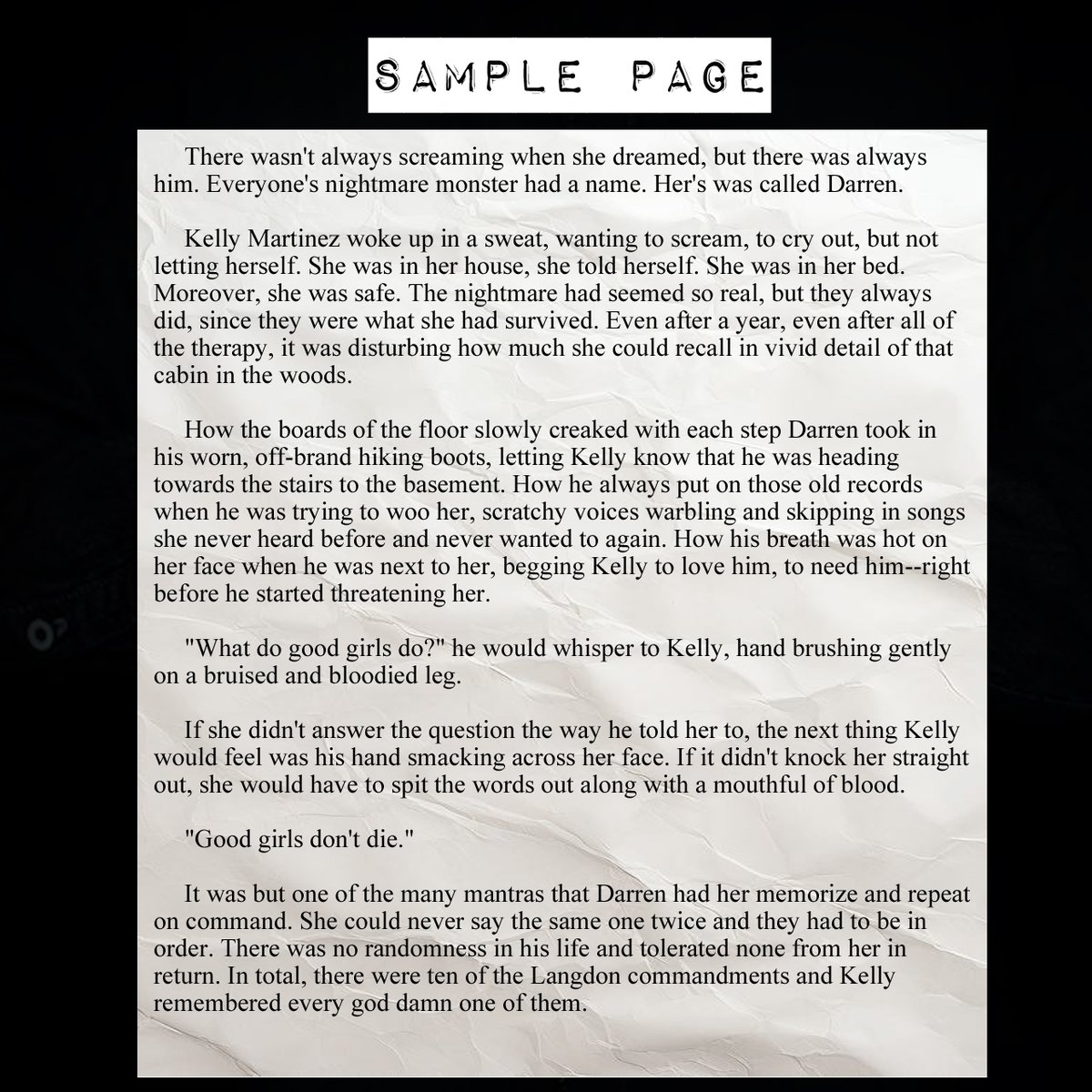 Worsel96's tweet image. An agent's guide to: GOOD GIRLS STAY ALIVE.
A woman’s past comes back to haunt her when she and her friends are trapped in a mall with a masked killer on Christmas Eve in 1998.
#amquerying #mswl #agentguide #agentsguide