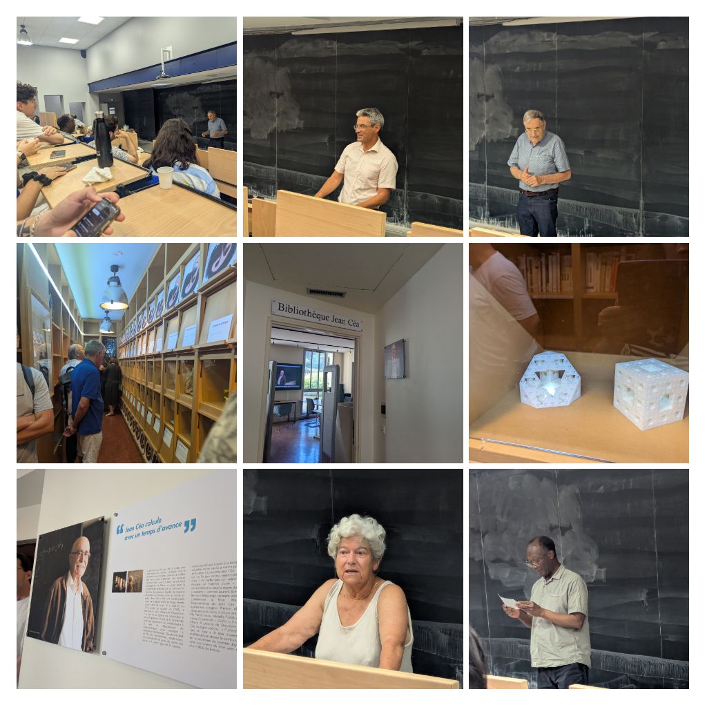 Aujourd'hui baptême de la bibliothèque Jean Céa au laboratoire JA Dieudonné de Nice.