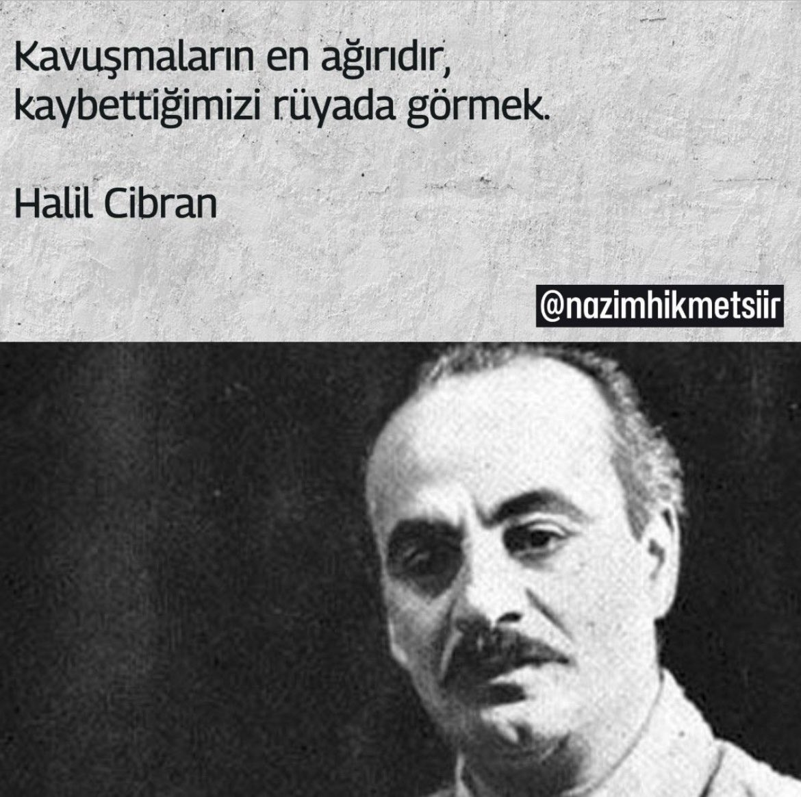 Kitapcumlelerii's tweet photo. Kavuşmaların en ağırıdır,
Kaybettiğimizi rüyada görmek.

Halil Cibran https://t.co/wenRyEelxn