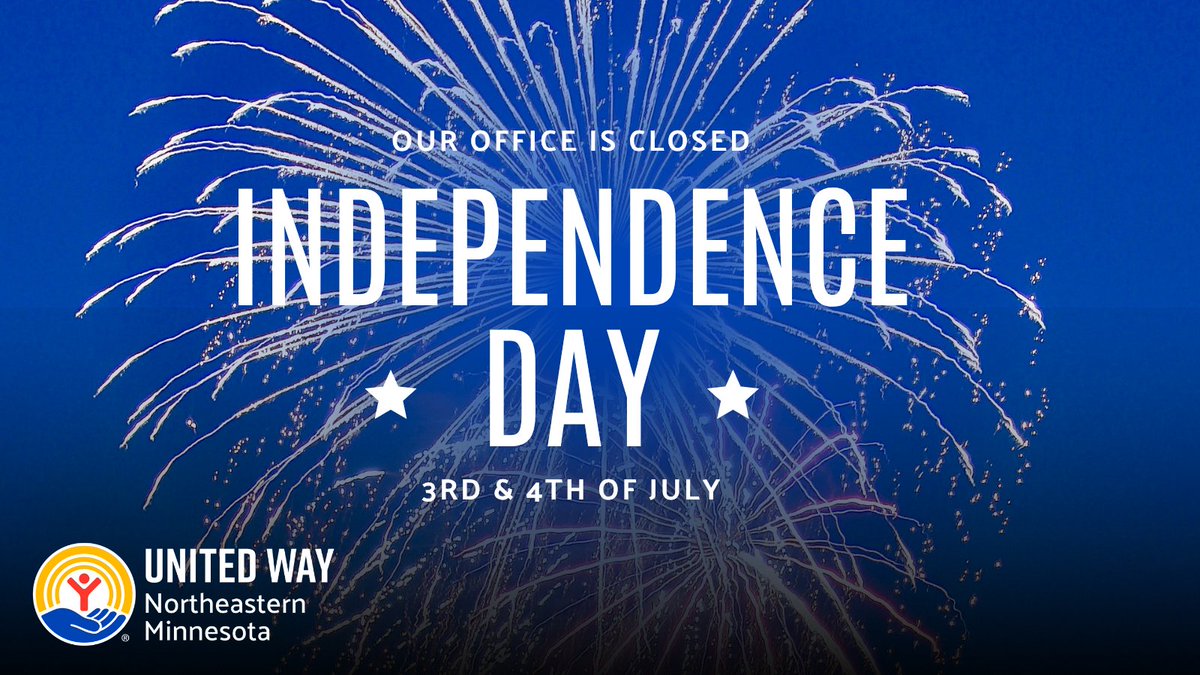 Our office will be closed Thursday, July 3rd and Friday, July 4th in observance of Independence Day. 

For immediate assistance, please dial 2-1-1. If you are in crisis, please call 9-1-1 or 9-8-8.