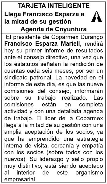 Paco Esparza, a la mitad de su gestión al frente <a href="/CoparmexD/">COPARMEX Durango</a> ♟️