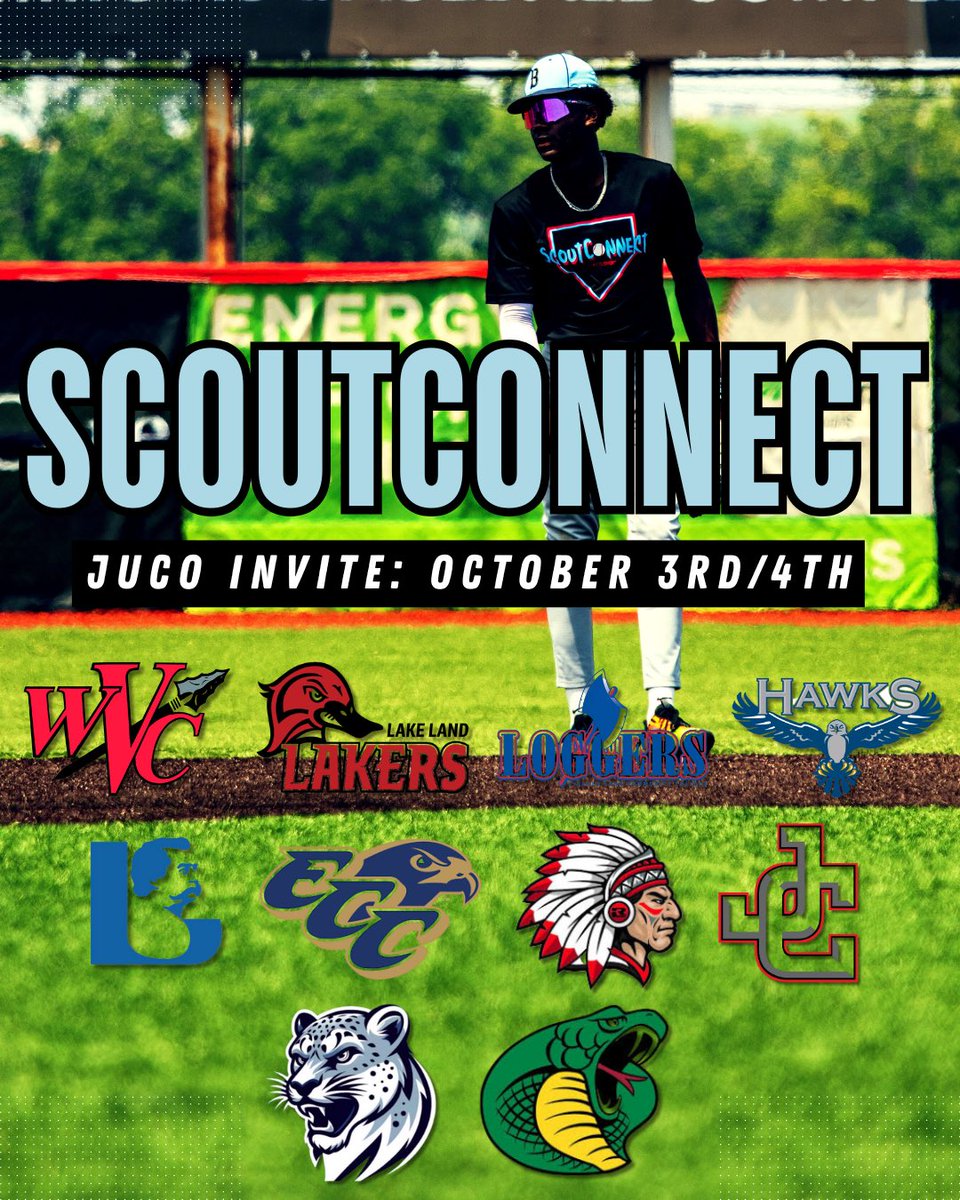 ScoutConnect is excited to announce the SC JUCO Invite, held on Friday, October 3rd and Saturday, October 4th. 

This event will feature 10 of the top JUCO programs in Illinois &amp; Missouri. 

Schedule &amp; full details 🔜
