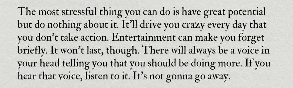If you have potential, take action