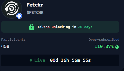pledge point for this $FETCHR project.
@virtual_io