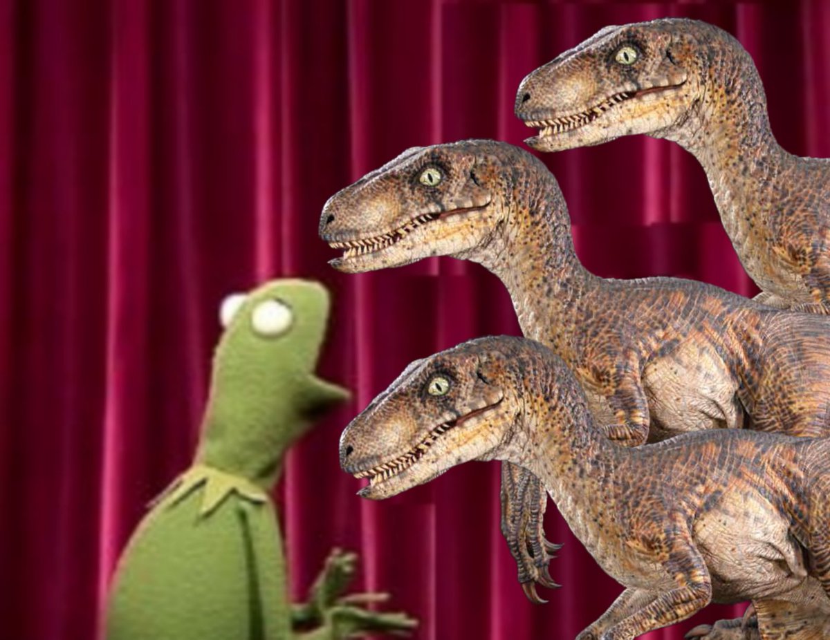 It's The Muppet Show with our very special guest stars The Jurassic Park Velociraptors!