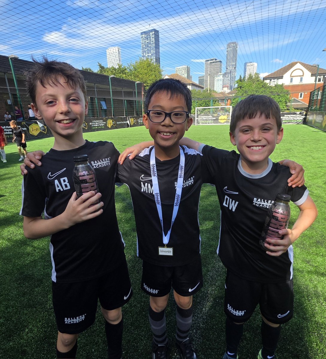 These three boys absolutely smashed it today 💯 Their work rate, focus and attitude stood out all session.

As a reward, they each received a limited edition #CentralCee @drinkprime Prime Hydration and a Ballers Academy medal to recognise their performance 👏

#BallersAcademy