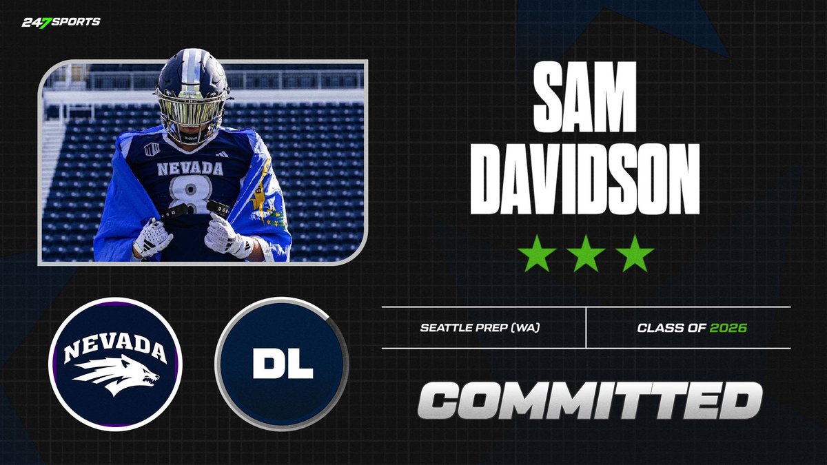Seattle (Wash.) Prep defensive lineman Sam Davidson has announced his commitment to Nevada 247sports.com/player/sam-dav…