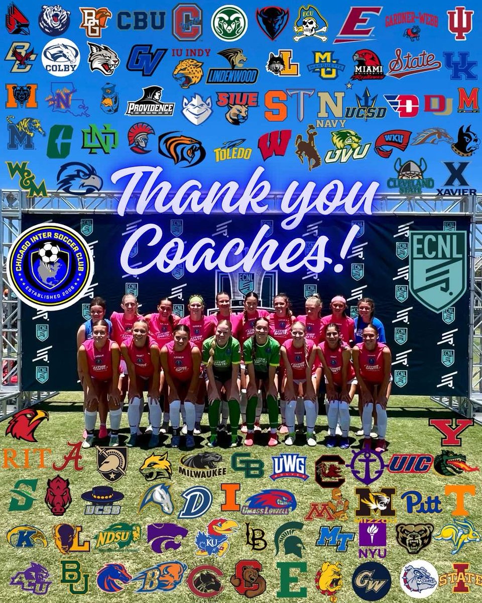 Chicago Inter SC (@chiinter) on Twitter photo What an incredible experience <a href="/ECNLgirls/">ECNL Girls</a> Playoffs was for these teams?! Being able to play vs. and watch the best youth teams in the nation compete.
2009G: Showcase Cup
2-0-1
2011G: Champions League
1-2-0
2012G: Champions League
0-1-1
A huge thank you to the 100+ scouts What an incredible experience <a href="/ECNLgirls/">ECNL Girls</a> Playoffs was for these teams?! Being able to play vs. and watch the best youth teams in the nation compete.
2009G: Showcase Cup
2-0-1
2011G: Champions League
1-2-0
2012G: Champions League
0-1-1
A huge thank you to the 100+ scouts