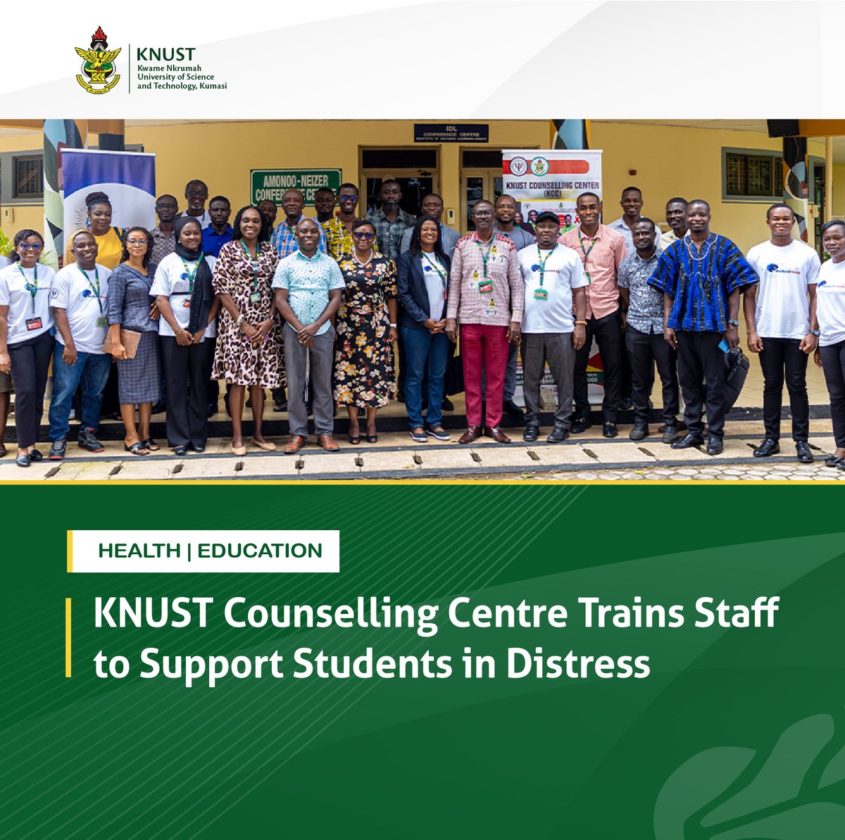 The training forms part of a wider effort to empower frontline staff, who are often the first point of contact for students experiencing academic or personal challenges.

Learn more here⬇️
knust.edu.gh/news/news-item…