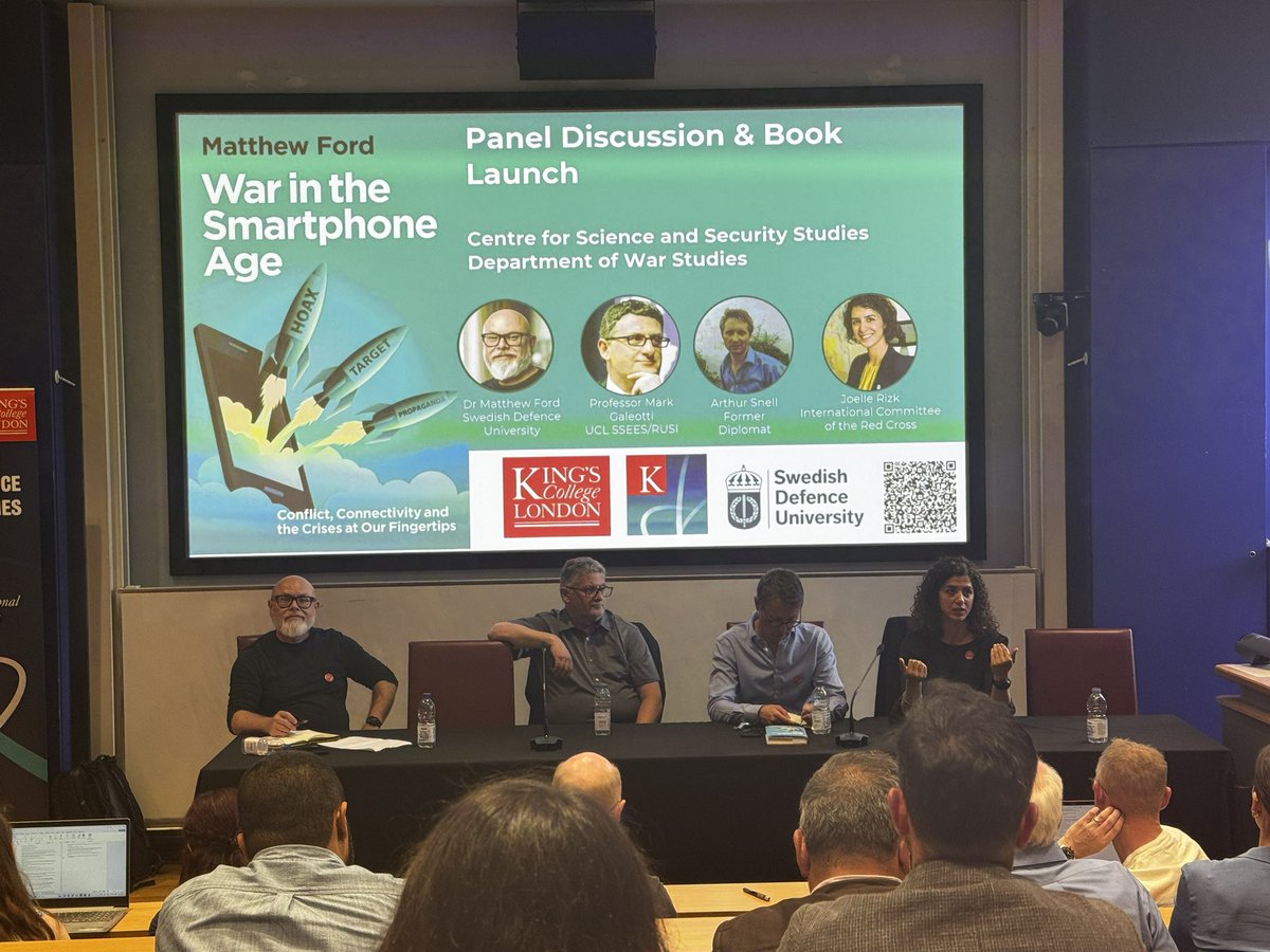 Great to be at the book launch for War in the Smartphone Age <a href="/warmatters/">Matthew Ford</a>