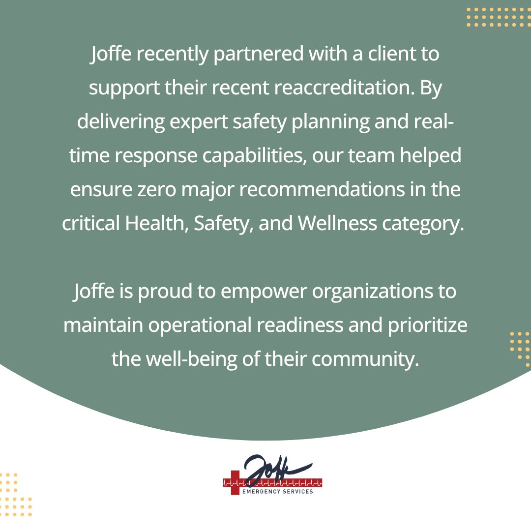 joffeemergency's tweet photo. Joffe is proud to celebrate a recent client win with a school in Southern California. We look forward to continuing to work together and achieving even greater successes in the future! https://t.co/GAOXNGHvWu