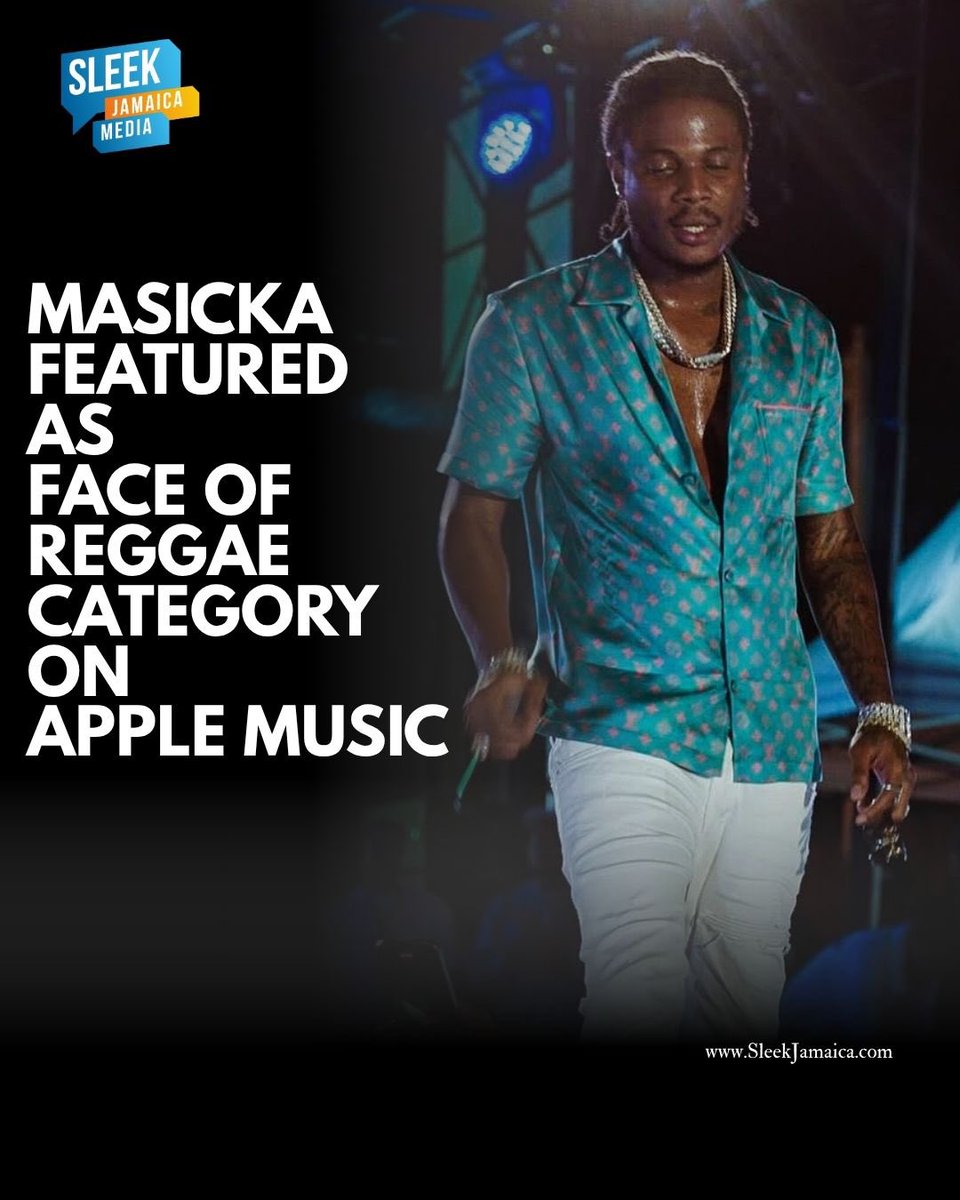 The ever-expanding international impact of Dancehall star Masicka <a href="/MasickaMusic/">Masicka</a> was further affirmed after being featured as the face of the Reggae category on streaming giant Apple Music <a href="/AppleMusic/">Apple Music</a> .

sleekjamaica.com/masicka-featur…