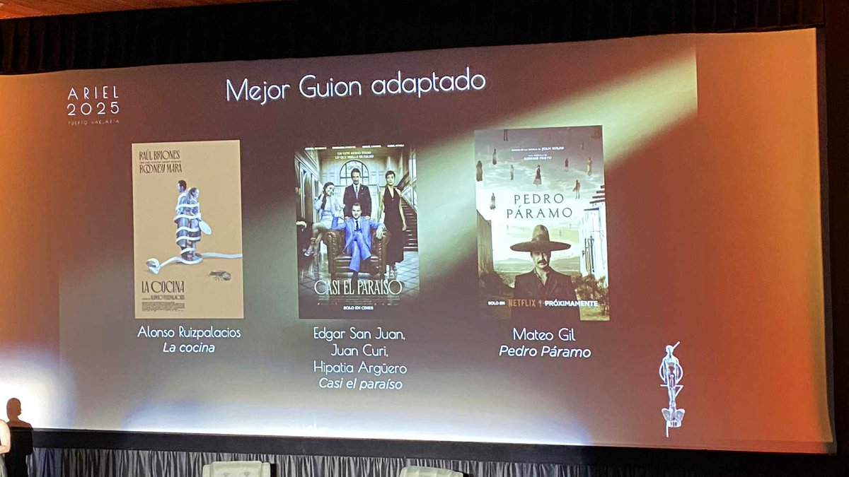 Parte fundamental de una película es su guión y los nominados al #Ariel67 en las categorías de Guion Original y Guion Adaptado son: 
#Sujo #Nonosmoveran #Corina #Lacocina #Casielparaiso #PedroParamo