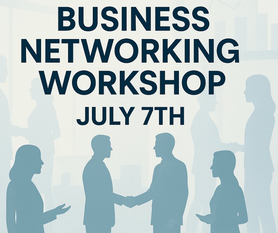Join us for the basics of business networking where you'll learn strategic and interpersonal skills needed to build meaningful, productive relationships. 

Free to attend but registration is required.  ow.ly/IFRP50Wh8qg