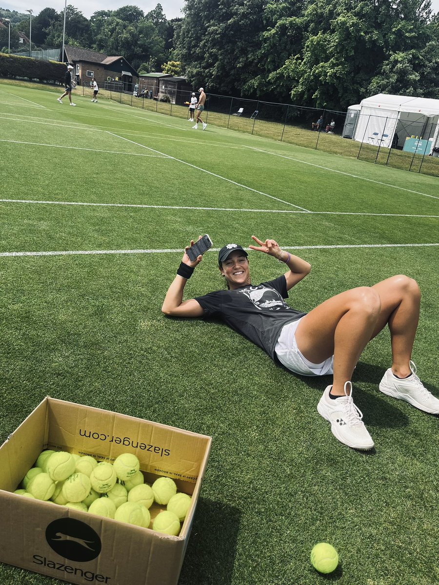 NDWomensTennis's tweet photo. Notre Dame great Quinn Gleason kicks off the first round at Wimbledon tomorrow with partner Ingrid Martins! Sending all the best Irish vibes to the English grass โ๏ธ #irishinthepros https://t.co/M6zuNym3a0
